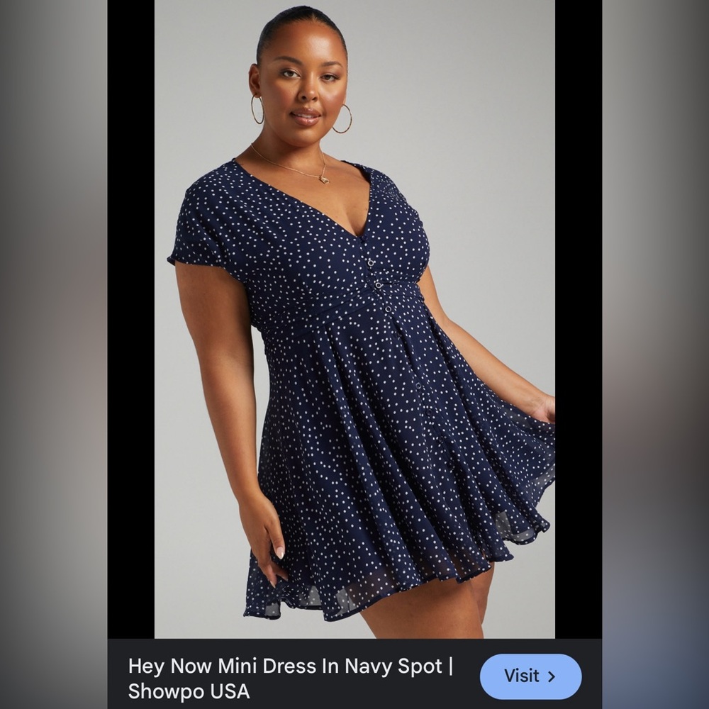 Showpo Blue and White Mini Dress